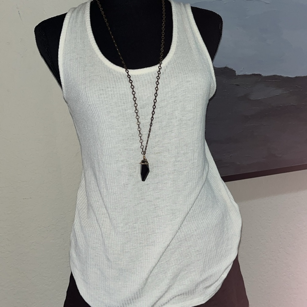 Women’s Semi Sheer Ribbed Tank - Picture 3 of 4